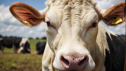 close up dairy cow