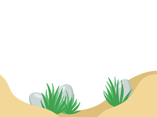 Easter Eggs Grass Background Illustration