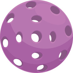 Pickleball ball icon cartoon vector. Wear player. Wiffle ball sphere
