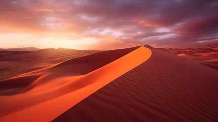 Schilderijen op glas Sunset over sand dunes in Death Valley National Park, California, USA © A