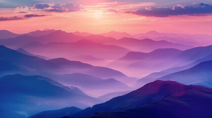 Fototapeta premium sunset in the mountains