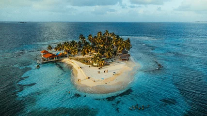 Gordijnen kuna yala island panamanian caribbean  drone photos © @Zaetaflow