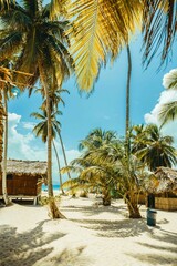 panamanian caribbean island kuna yala - obrazy, fototapety, plakaty