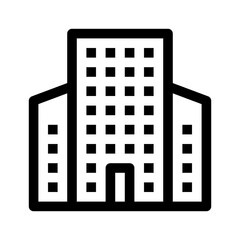 office building line icon
