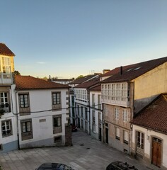 Fototapeta na wymiar Panorámica de la zona monumental de Santiago de Compostela, Galicia