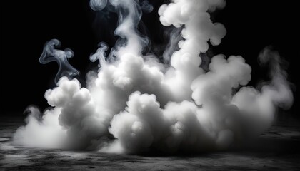 Smoke black ground fog cloud floor mist background steam dust dark white horror overlay. Ground smoke haze night black water atmosphere 3d magic spooky smog texture isolated transparent effect circle