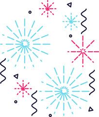 Festival Confetti Firework Stars