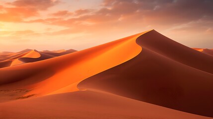Fototapeta na wymiar Sand dunes at sunset in the Namib Desert, Namibia