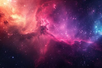 Stellar panorama showcases breathtaking galactic beauty - obrazy, fototapety, plakaty