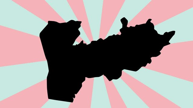 map of Farah in afghanistan with rotating background