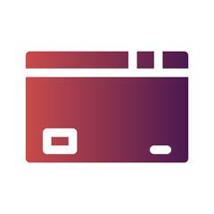 debit card flat gradient icon