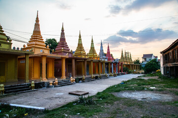  Dei Doh Pagoda, a Buddhist temple of Kampong Cham, Cambodia