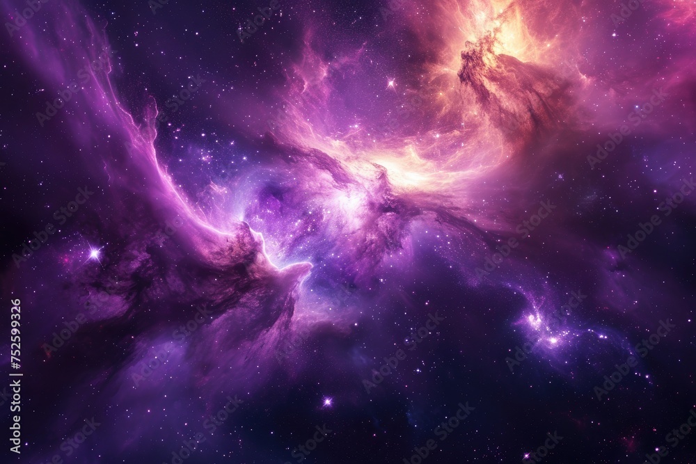 Wall mural celestial wonders dazzle in vivid galactic display