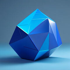 abstract blue triangle 3d