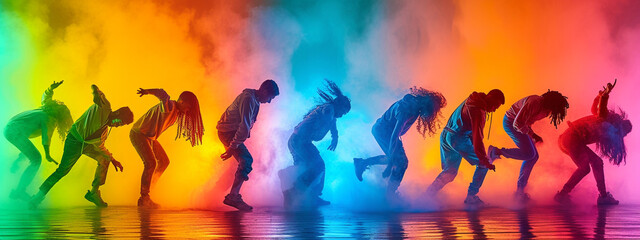 Dance, artistic images created through the plastic movements of human body, reflects emotional and figurative content of musical works. perfect beautiful color happy posing smiling elegance.