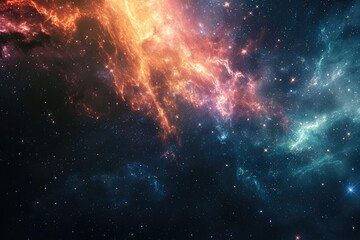 Fototapeta premium Galactic wonderland mesmerizes with vibrant astral beauty