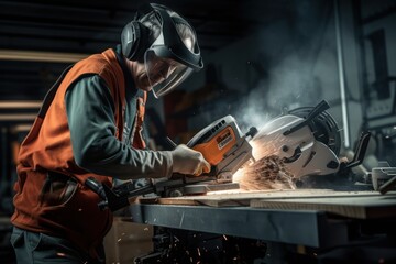 Portrait of a mechanical in a car shop.
