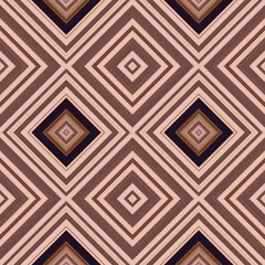 Rhombus and square seamless pattern. The pattern is colored diagonal lines