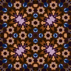 Seamless abstract square pattern. Watercolor and alcohol ink. Author's patterns