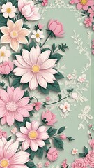 background with floral pattern