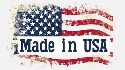 Vector illustration of design of Made in USA