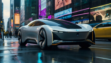 a car of future, technology, beautiful car