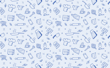 Fototapeta na wymiar seamless pattern. doodle pattern. a pattern for textiles. textile. package. package. print. background. colored background. beautiful pattern style. kitchen. kitchen utensils. apron.