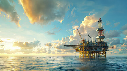 Offshore drilling rig with room for text