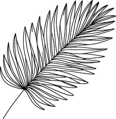 leaf in continuous line drawing minimalist style.
