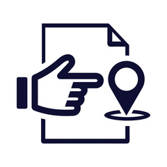 location, location pin, target, hand, note, target location icon