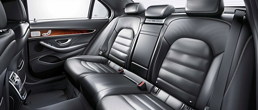 Interior of a Car With Black Leather Seats