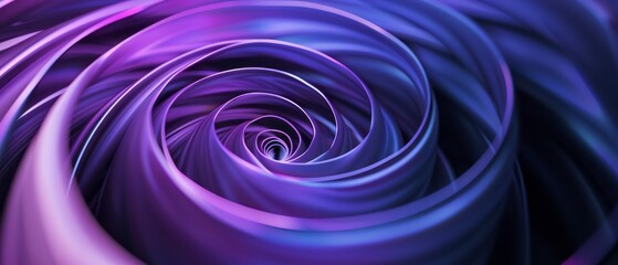 Purple and Blue Swirl on Black Background