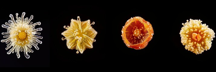 A collection of various type of pollen particles - obrazy, fototapety, plakaty
