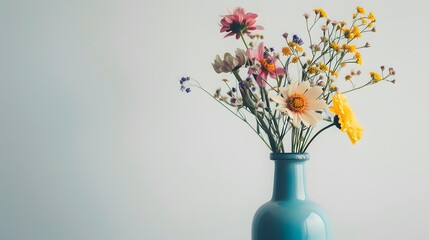 Close-up of flowers in vase against white background