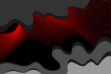 karya seni pola abstrak untuk latar belakang berwarna-hitam dan merah