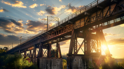 large road bridge made of iron