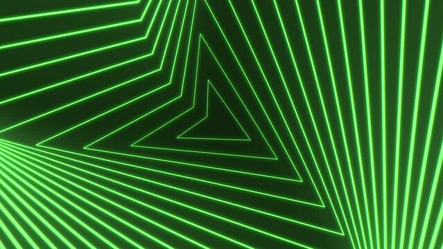 Abstract green lines on black background create a striking futuristic design element. Perfect for sci-fi themes or modern aesthetics