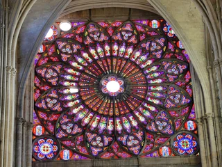 Fotobehang Glas in lood Vitrail d'église