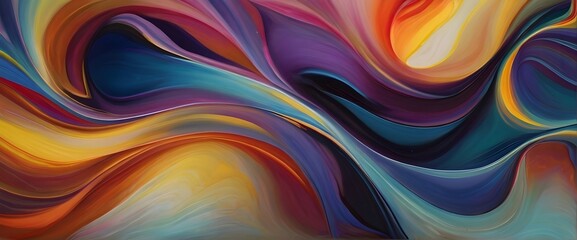 Fototapeta premium Abstract Acrylic Art with Fluid Strokes