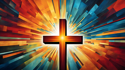 Fototapeta premium Abstract Christianity religion art design