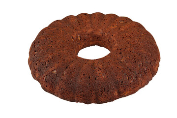 Walnut cake made from homemade buckwheat flour. Gluten-free healthy eating concept.