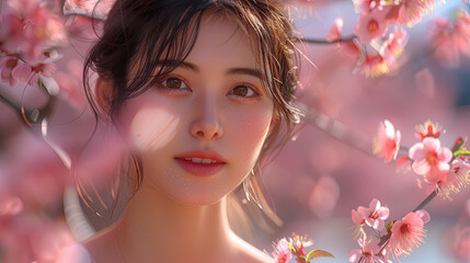 Fototapeta premium Japanese cute lady