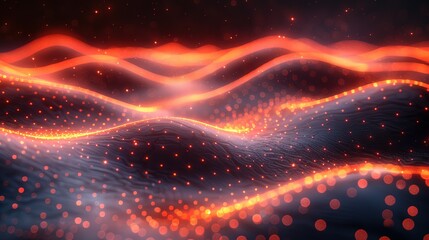Abstract digital background. Can be used for technological processes, neural networks and AI, digital storages, sound and graphic forms, science, education, etc