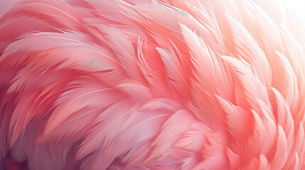 Fototapeta na wymiar background of pink feathers, bird, flamingo, parrot, banner, space for text, abstract pattern, nature, plumage, animals, wing, flight, wallpaper, illustration, art, ornithology, fashion