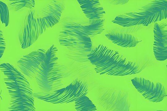 Seamless tropic jungle leaves pastel cartoon background pattern in unexpected colors with banana leaf - abstract illustration for card, wall art, banner, web, poster backdrop decoration