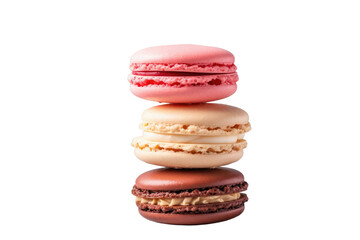 colorful macaroons isolated