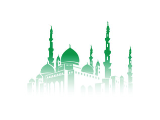 mosque silhouette vector isolate background Ramadan kareem