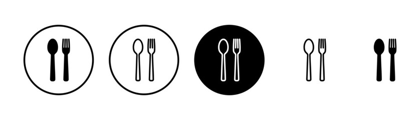Fork, Spoon, and Knife isolated on white background. Restaurant icon. food icon. Eat. Cutlery icon.