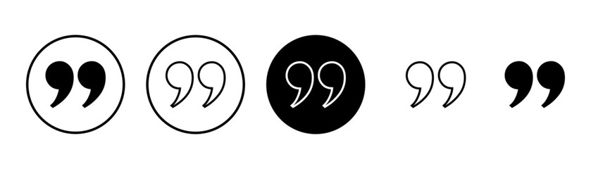 Quote icon vector isolated on white background. Quote sign icon. Quotation mark symbol.