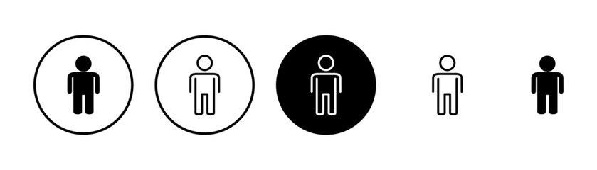 Man icon vector isolated on white background. male icon vector. human symbol